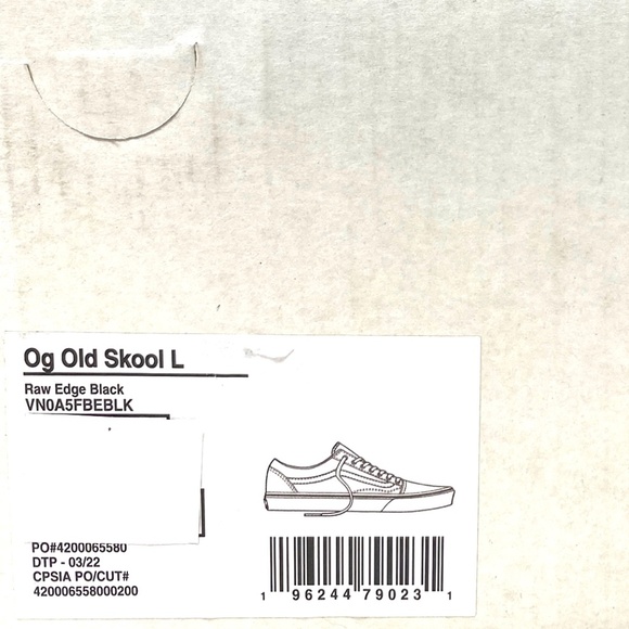 VANS Vault OG Old Skool LX Women's Shoes Canvas Raw Edge Black Skate VN0A5FBEBLK - Picture 8 of 9